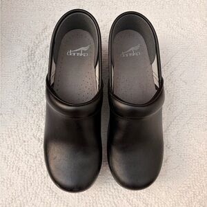Dansko Black Professional Leather Clogs